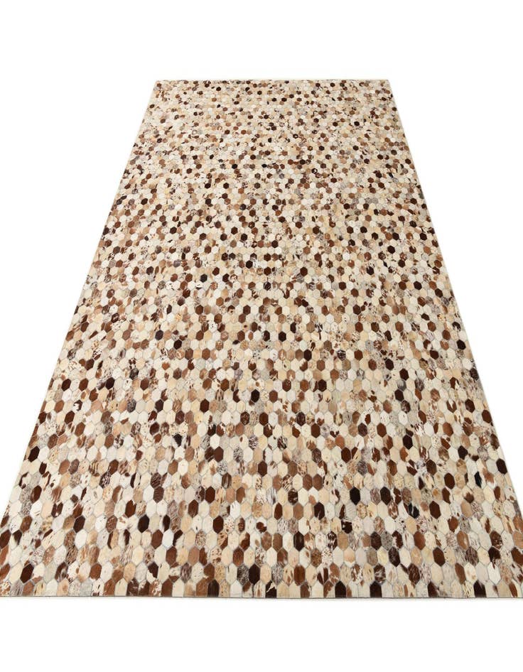 Detail image of  8' 1 x 10' Cowhide Leather Rug