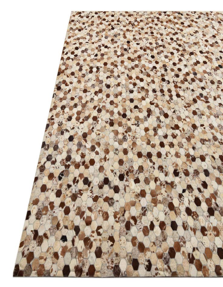 Detail image of  8' 1 x 10' Cowhide Leather Rug