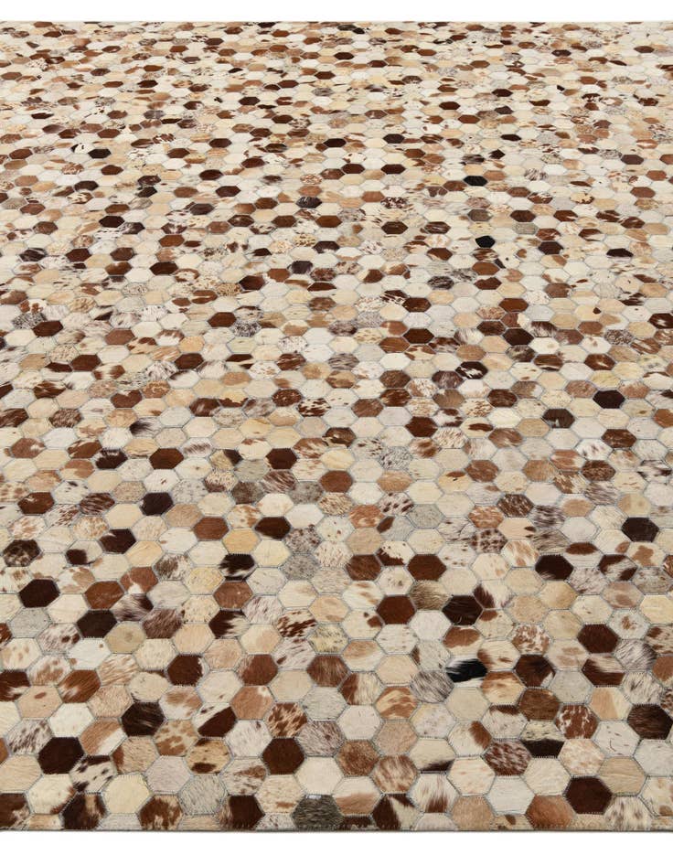 Detail image of  8' 1 x 10' Cowhide Leather Rug