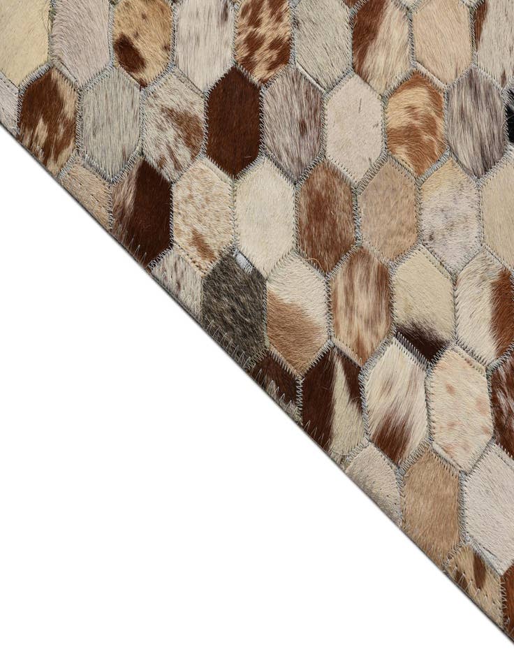 Detail image of  8' 1 x 10' Cowhide Leather Rug