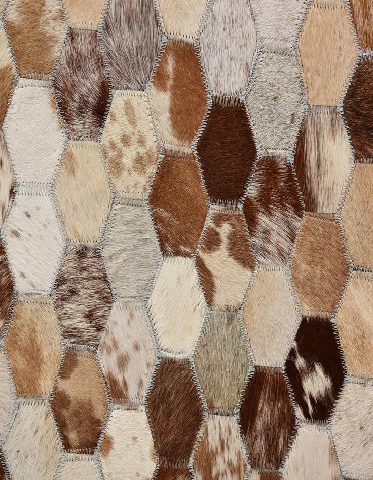 Detail image of  8' 1 x 10' Cowhide Leather Rug