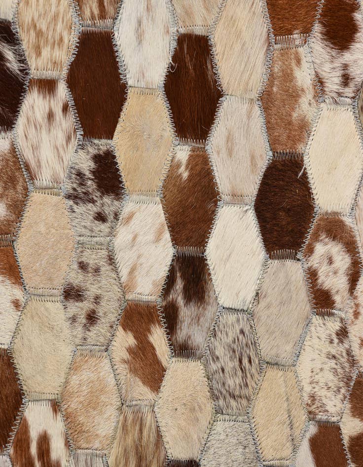 Detail image of  8' 1 x 10' Cowhide Leather Rug