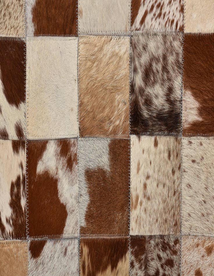 Detail image of  8' x 9' 10 Cowhide Leather Rug