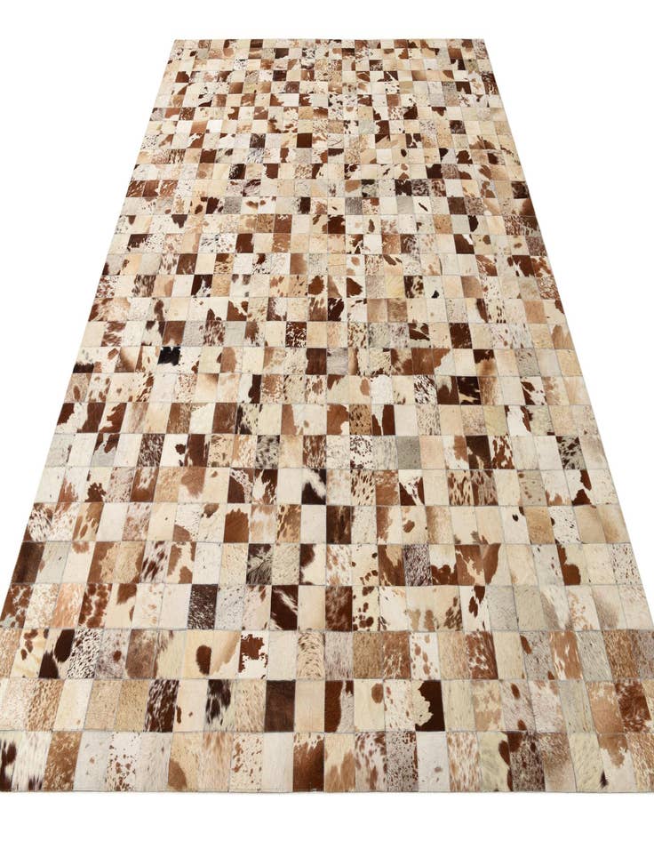 Detail image of  8' 1 x 10' Cowhide Leather Rug