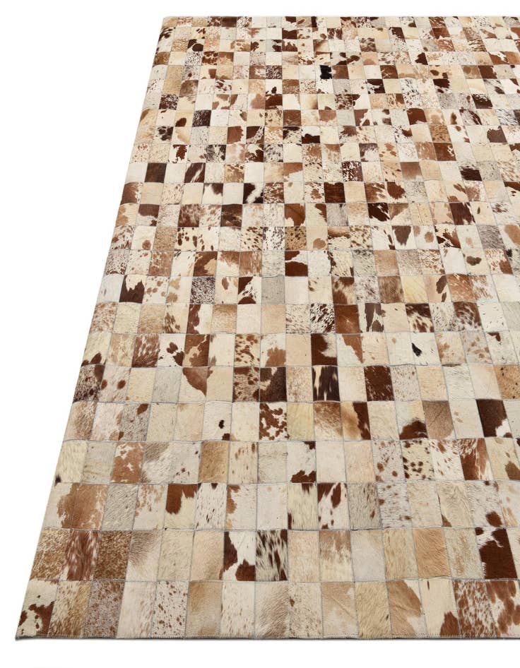 Detail image of  8' 1 x 10' Cowhide Leather Rug