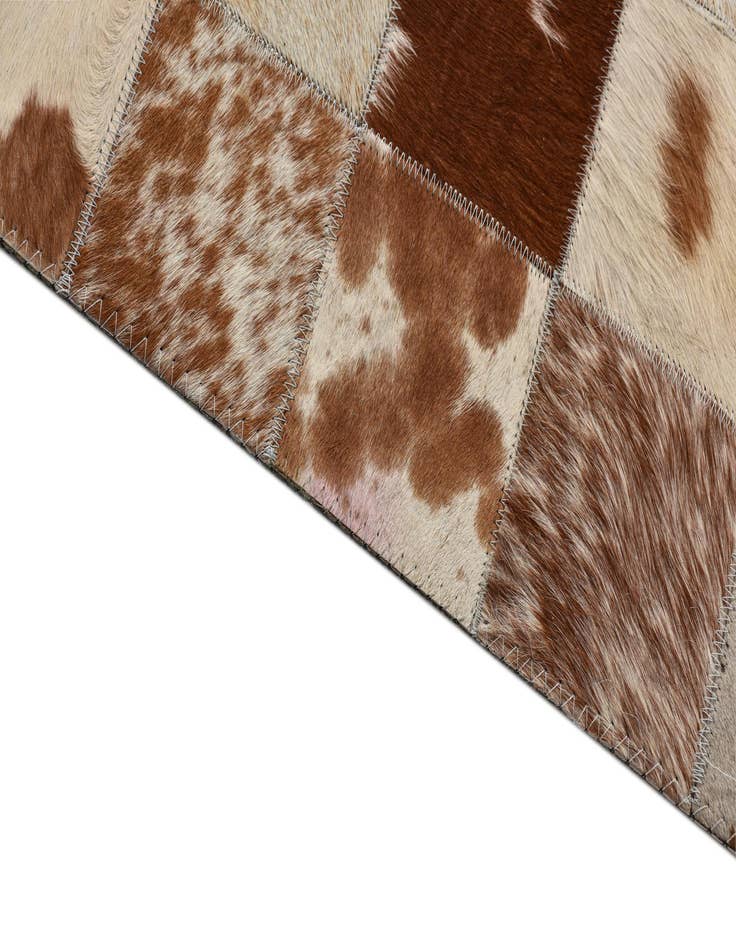 Detail image of  8' 1 x 10' Cowhide Leather Rug