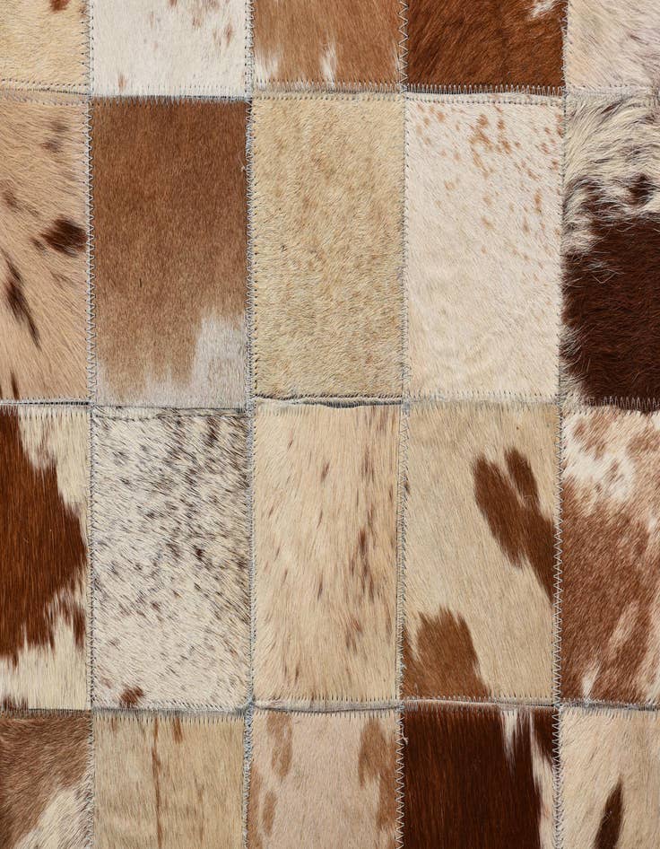 Detail image of  8' 1 x 10' Cowhide Leather Rug
