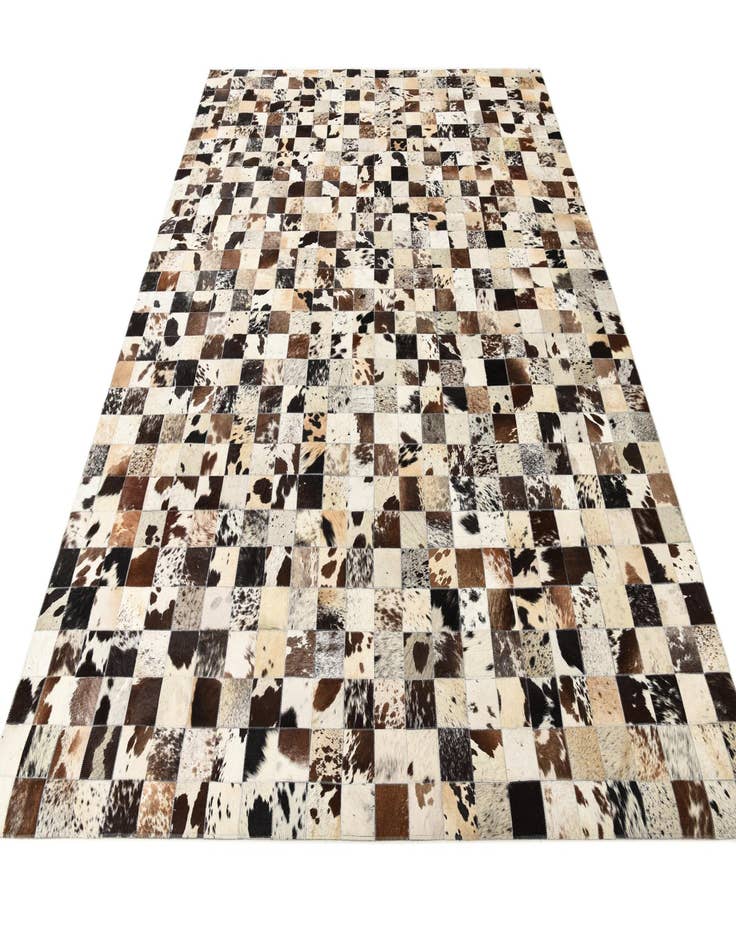 Detail image of  7' 10 x 9' 9 Cowhide Leather Rug