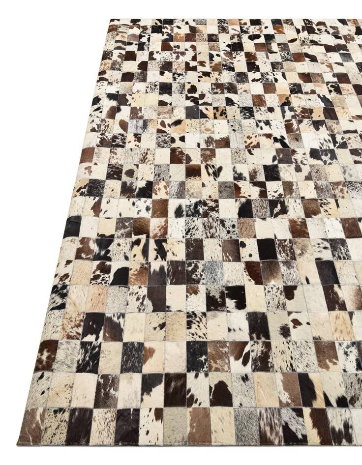 Detail image of  7' 10 x 9' 9 Cowhide Leather Rug