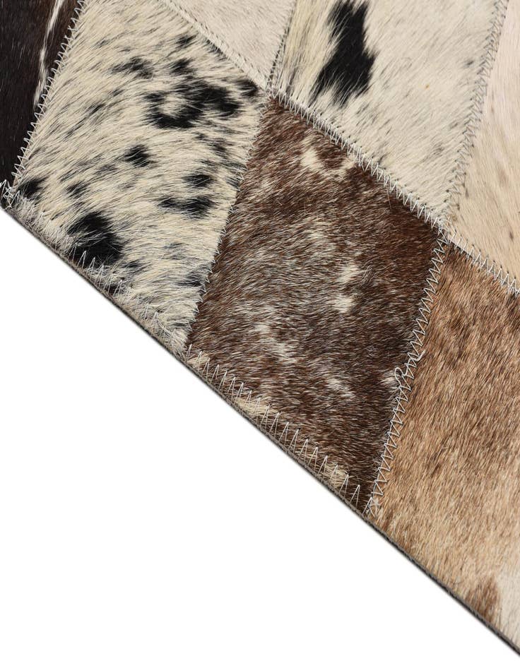 Detail image of  7' 10 x 9' 9 Cowhide Leather Rug
