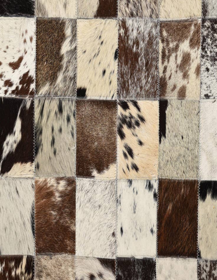 Detail image of  7' 10 x 9' 9 Cowhide Leather Rug