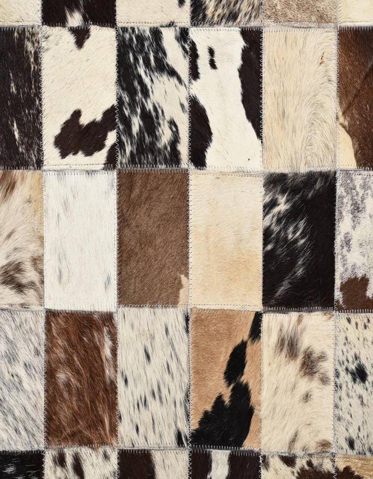 Detail image of  7' 10 x 9' 9 Cowhide Leather Rug