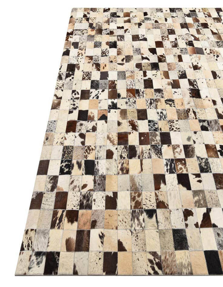Detail image of  8' x 9' 10 Cowhide Leather Rug