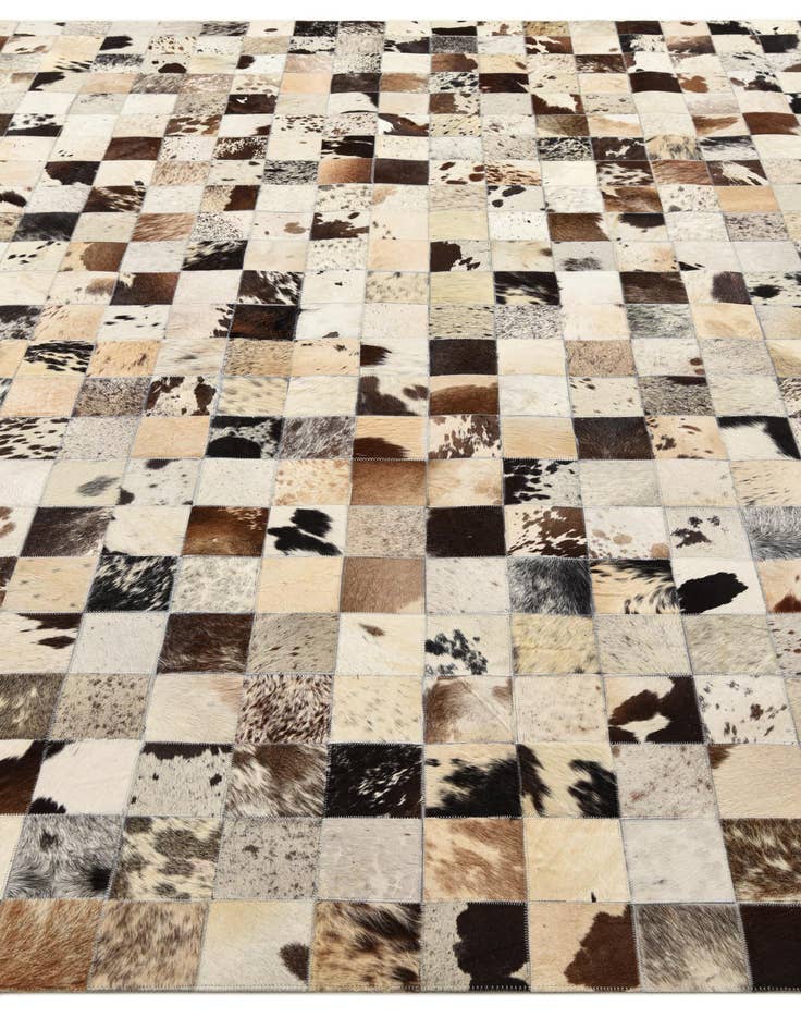 Detail image of  8' x 9' 10 Cowhide Leather Rug