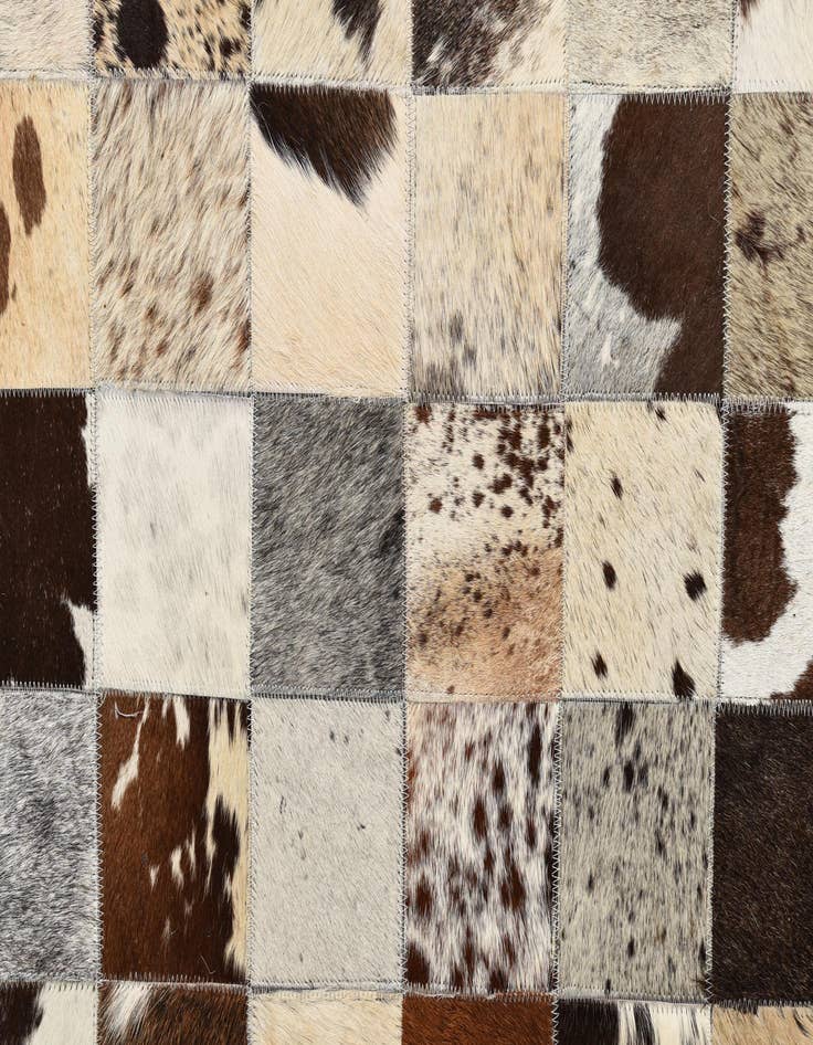 Detail image of  8' x 9' 10 Cowhide Leather Rug