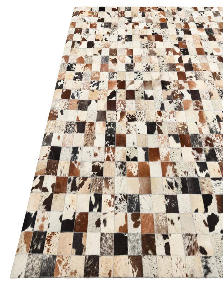 Detail image of  8' x 9' 10 Cowhide Leather Rug