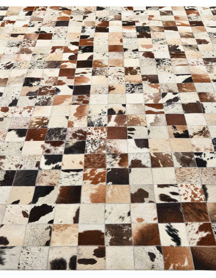Detail image of  8' x 9' 10 Cowhide Leather Rug