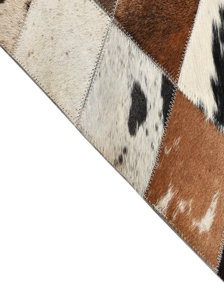 Detail image of  8' x 9' 10 Cowhide Leather Rug