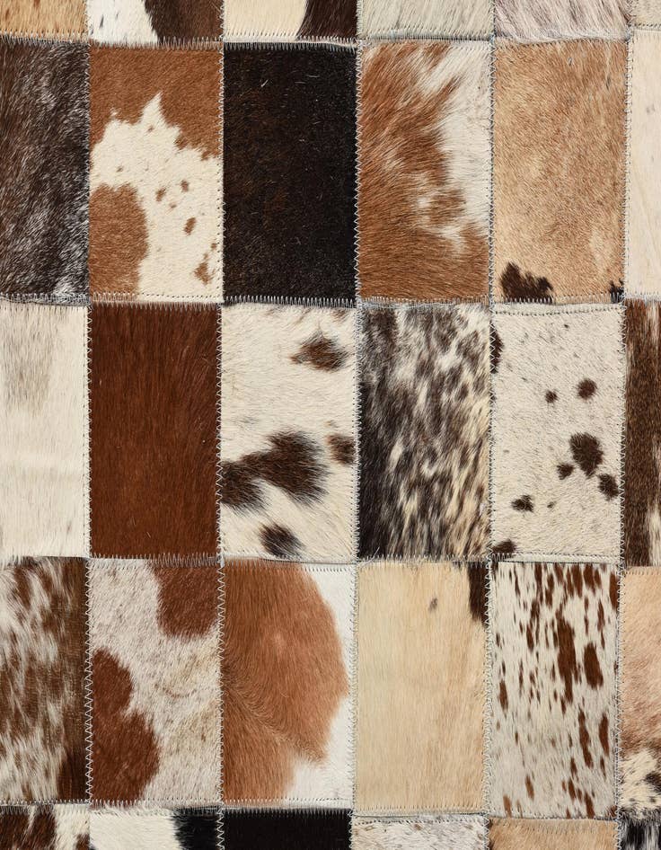 Detail image of  8' x 9' 10 Cowhide Leather Rug