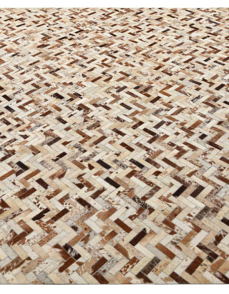 Detail image of  8' 3 x 10' Cowhide Leather Rug