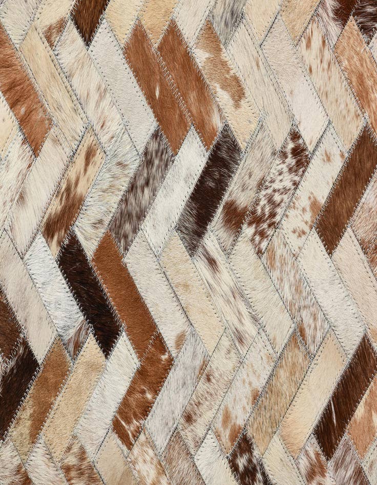 Detail image of  8' 3 x 10' Cowhide Leather Rug