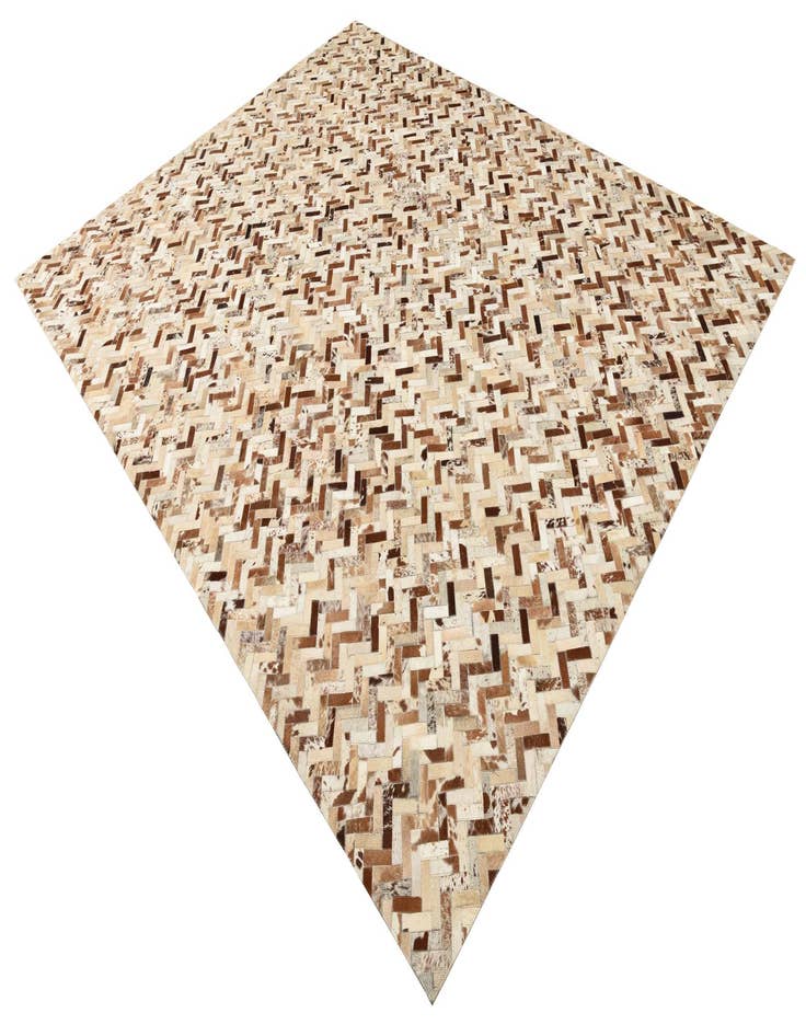 Detail image of  8' 1 x 9' 10 Cowhide Leather Rug