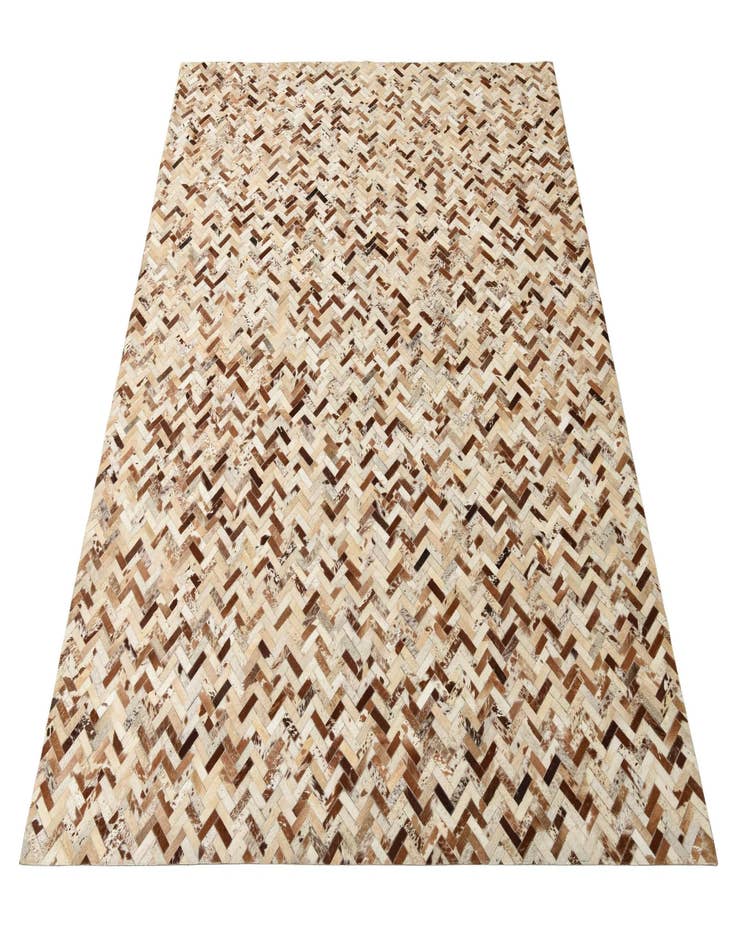 Detail image of  8' 1 x 9' 10 Cowhide Leather Rug