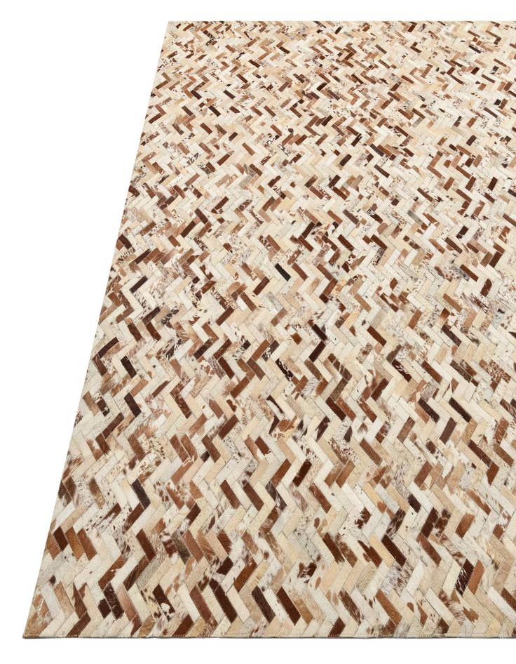 Detail image of  8' 1 x 9' 10 Cowhide Leather Rug