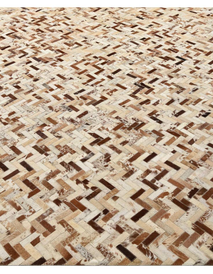 Detail image of  8' 1 x 9' 10 Cowhide Leather Rug