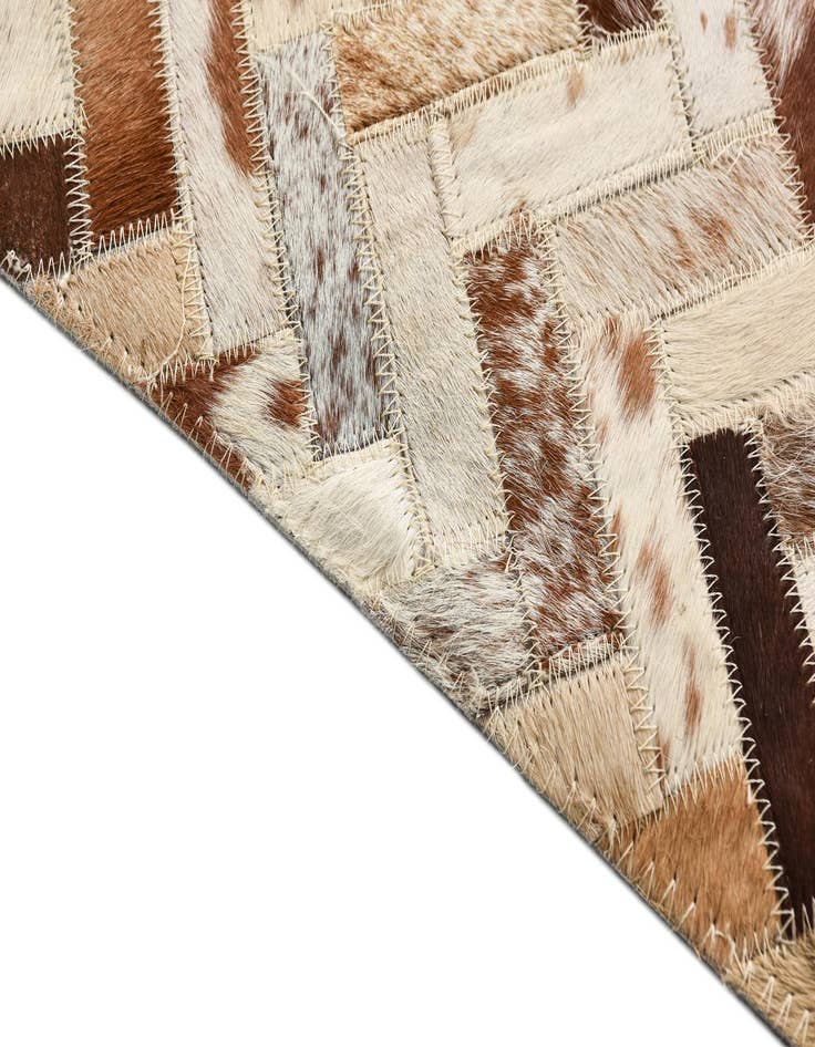 Detail image of  8' 1 x 9' 10 Cowhide Leather Rug
