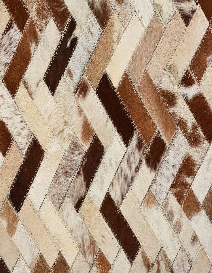 Detail image of  8' 1 x 9' 10 Cowhide Leather Rug