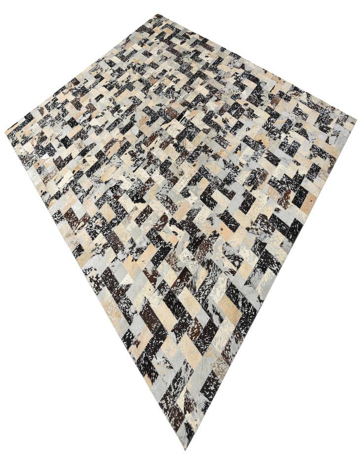 Detail image of  8' 1 x 10' 1 Cowhide Leather Rug