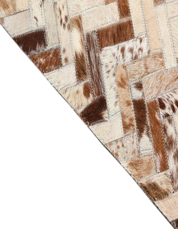 Detail image of  8' 2 x 10' 2 Cowhide Leather Rug