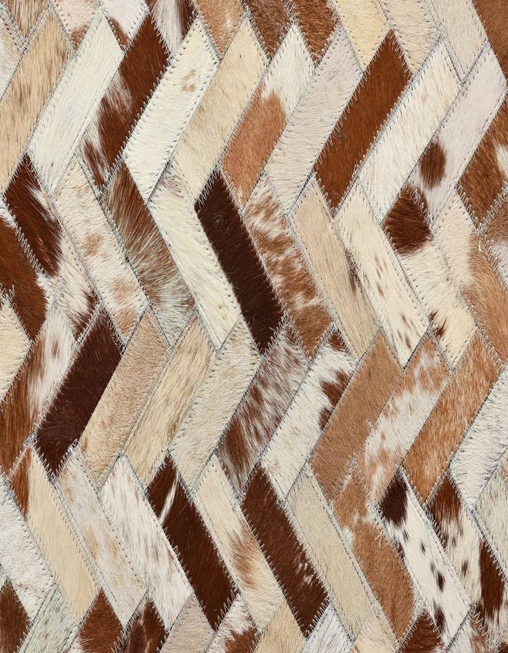 Detail image of  8' 2 x 10' 2 Cowhide Leather Rug