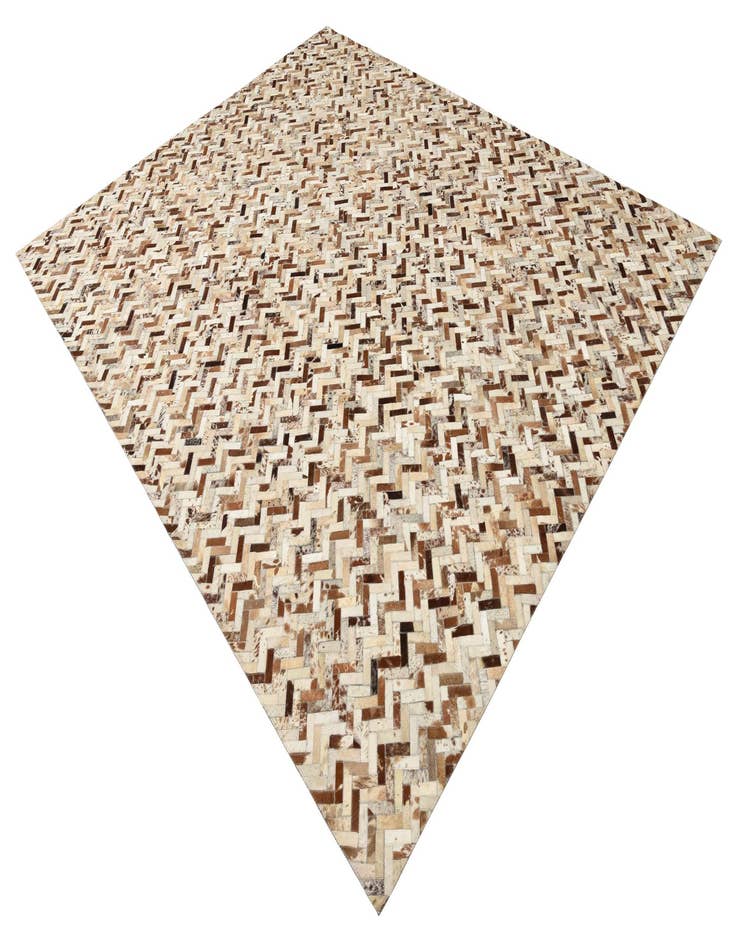 Detail image of  8' 3 x 10' Cowhide Leather Rug