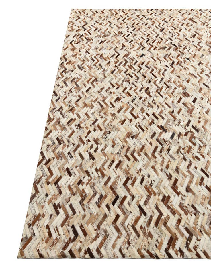 Detail image of  8' 3 x 10' Cowhide Leather Rug