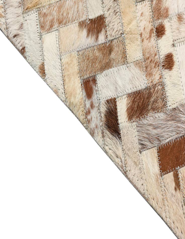 Detail image of  8' 3 x 10' Cowhide Leather Rug