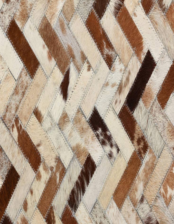 Detail image of  8' 3 x 10' Cowhide Leather Rug