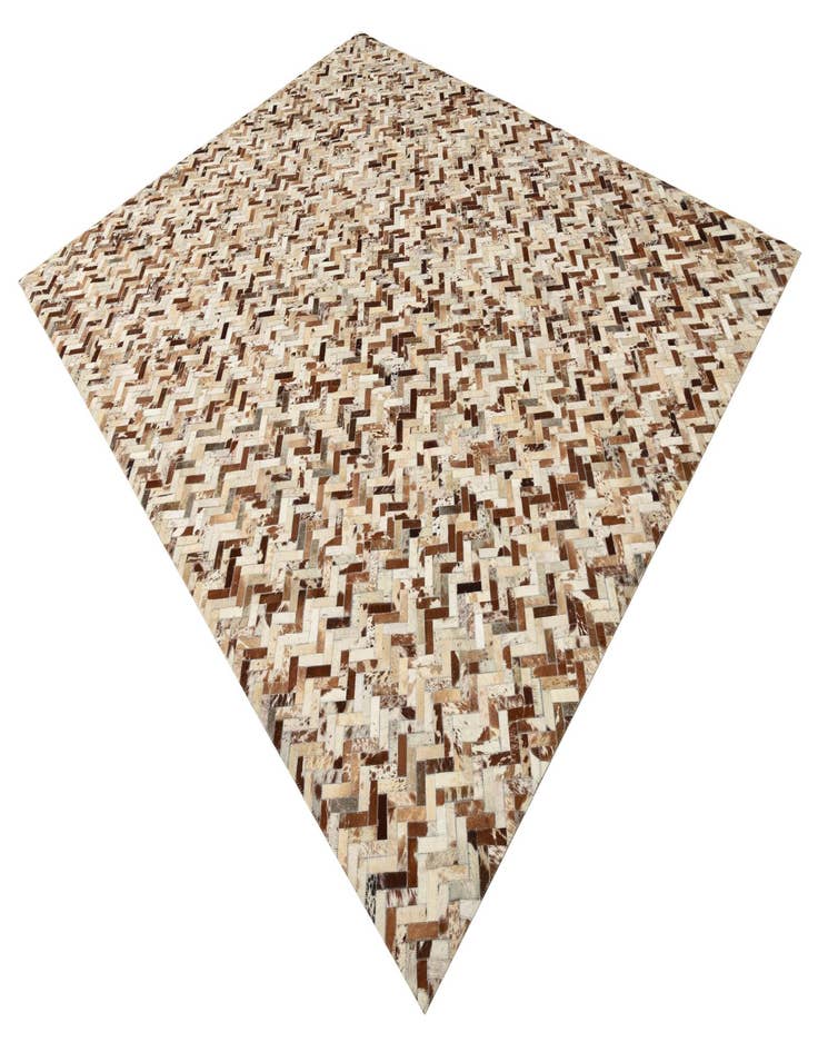 Detail image of  8' 1 x 10' Cowhide Leather Rug