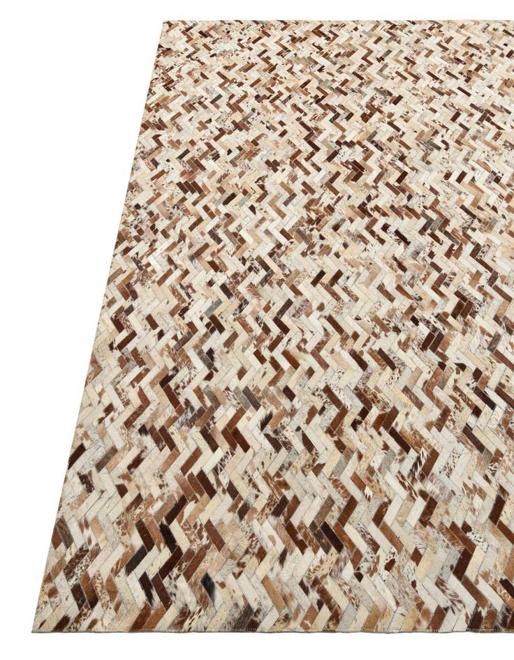 Detail image of  8' 1 x 10' Cowhide Leather Rug