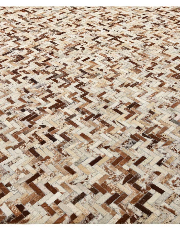 Detail image of  8' 1 x 10' Cowhide Leather Rug