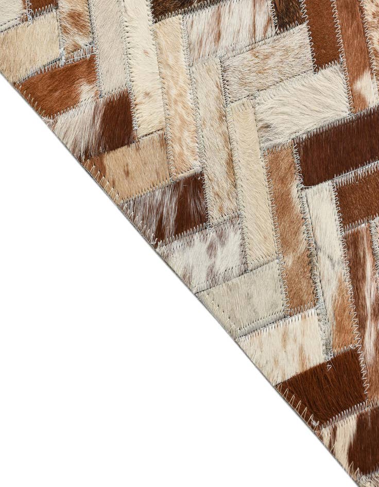 Detail image of  8' 1 x 10' Cowhide Leather Rug