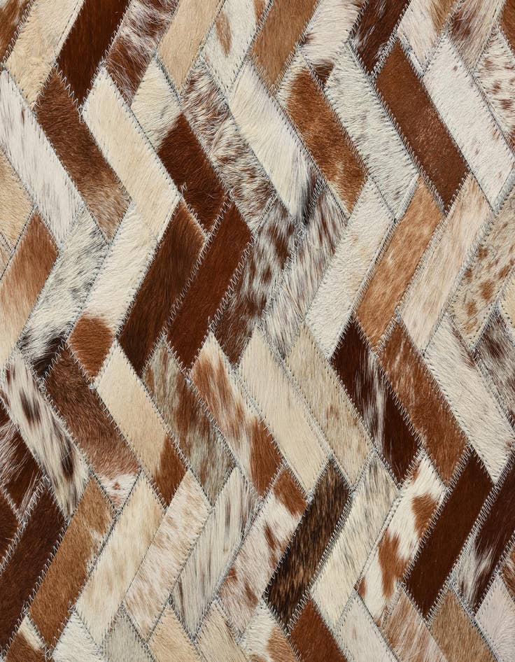 Detail image of  8' 1 x 10' Cowhide Leather Rug