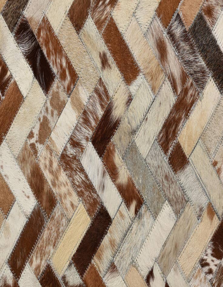 Detail image of  8' 1 x 10' Cowhide Leather Rug