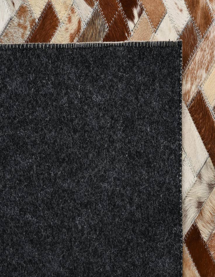 Detail image of  8' 1 x 10' Cowhide Leather Rug