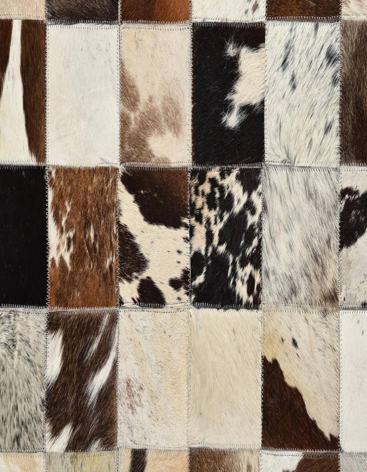 Detail image of  8' x 9' 10 Cowhide Leather Rug