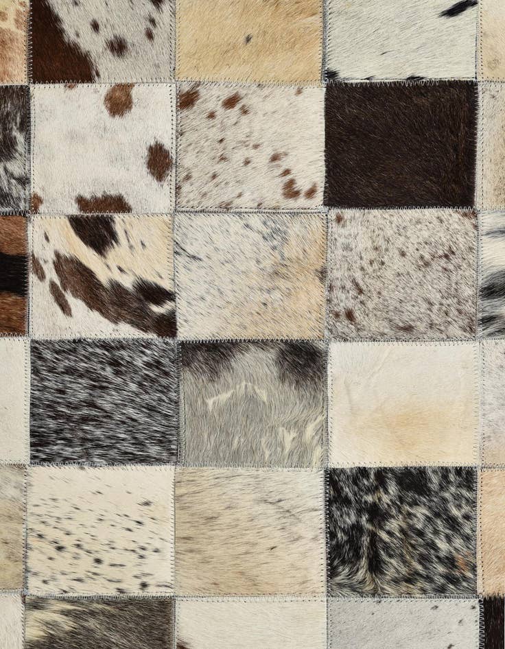 Detail image of  8' x 9' 10 Cowhide Leather Rug