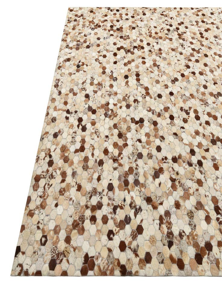 Detail image of  8' 1 x 10' 1 Cowhide Leather Rug