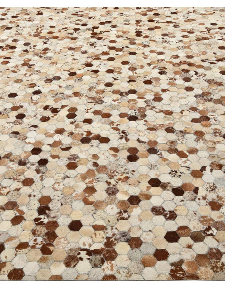 Detail image of  8' 1 x 10' 1 Cowhide Leather Rug