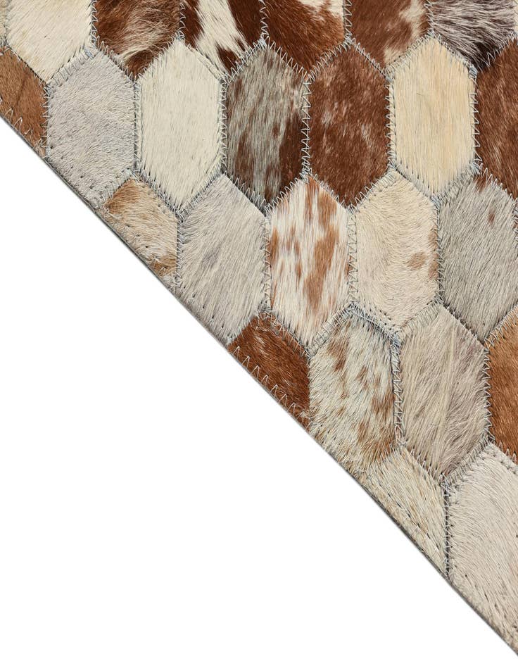 Detail image of  8' 1 x 10' 1 Cowhide Leather Rug